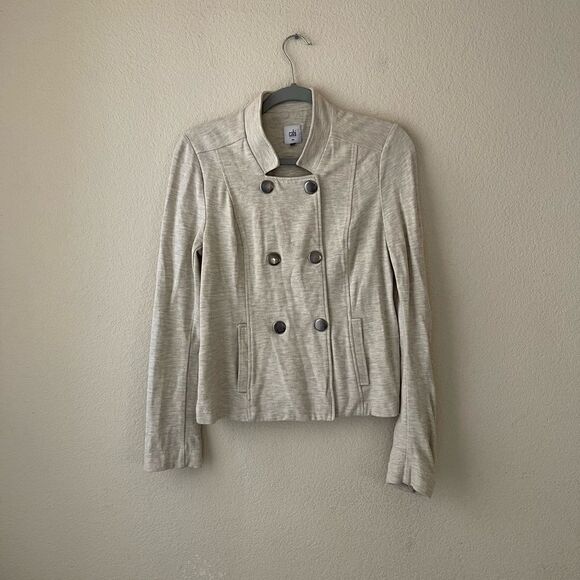 Cabi moto style knit double breasted jacket - Picture 1 of 7